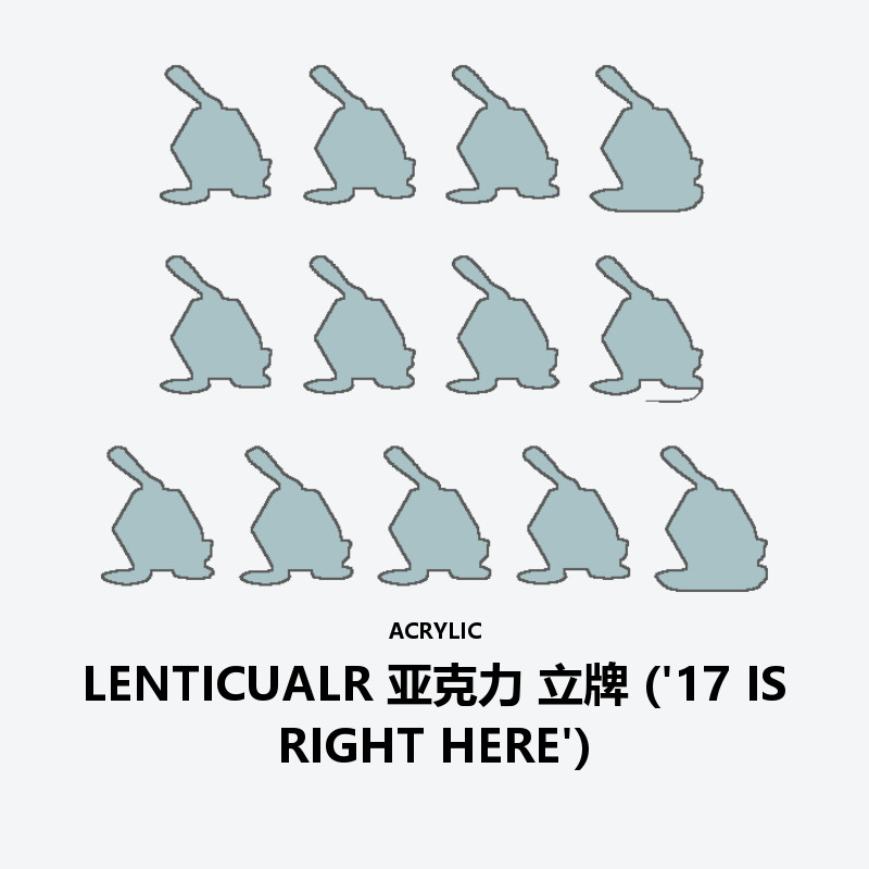 LENTICUALR ACRYLIC STAND ('17 IS RIGHT HERE')
